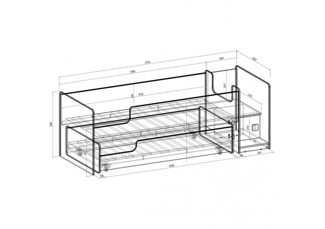 Детская выкатная кровать Легенда К302.41 в Кирово-Чепецке